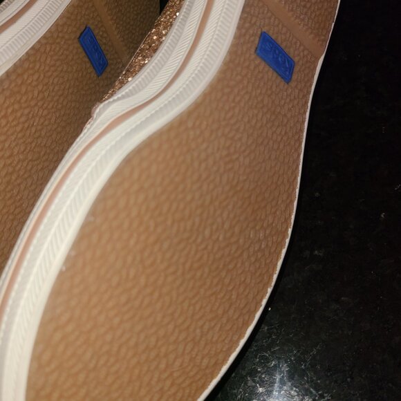 Keds x Kate Spade New York Triple Decker Glitter Sneakers - Rose Gold. Size 5 - Picture 6 of 9